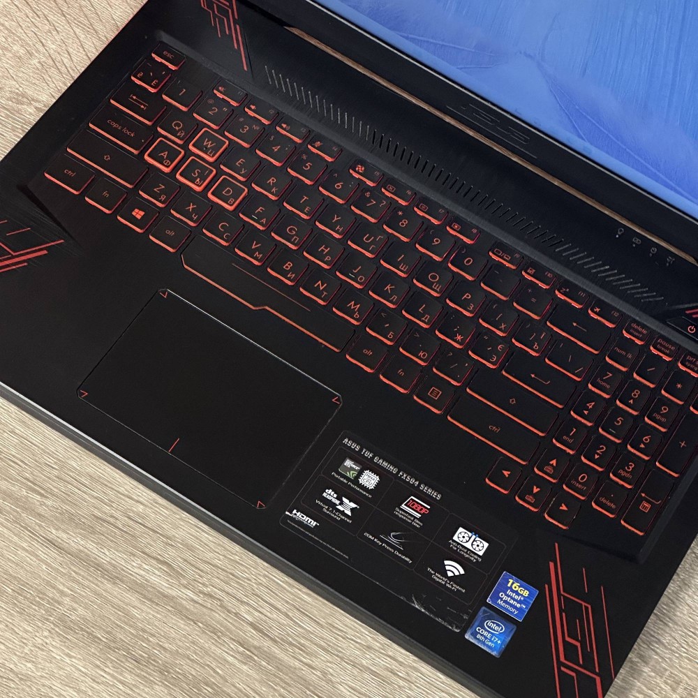 БВ Ноутбук Asus TUF FX504G 15.6 FHD Intel i7-8750H 16 RAM 256 SSD 1000 HDD NVIDIA GTX 1050 4 ГБ